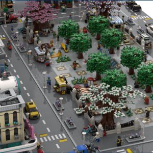 Lively City Square for Modular Buildings