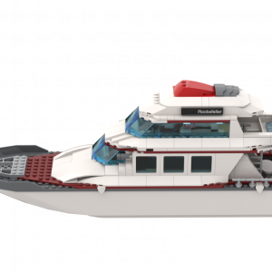 Motor Yacht “Rockerfeller” Cabin Cruiser – White/Red